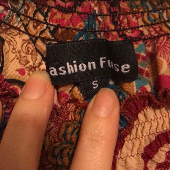 Fashion Fuse • Elastic Neck Multicolor Top - Picture 7 of 7